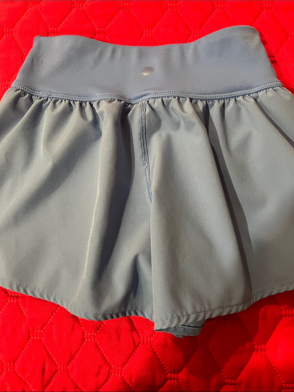 Yogalicious Girls Light Blue Active Shorts with Compression Shorts Under. - Picture 7 of 7